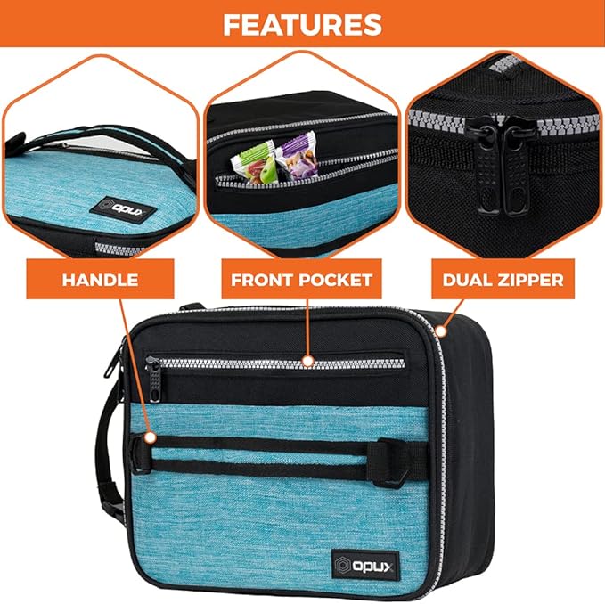 opux Insulated Lunch Box for Men Women Adult, Compact Lunch Bag for Kids Boy - Image 6