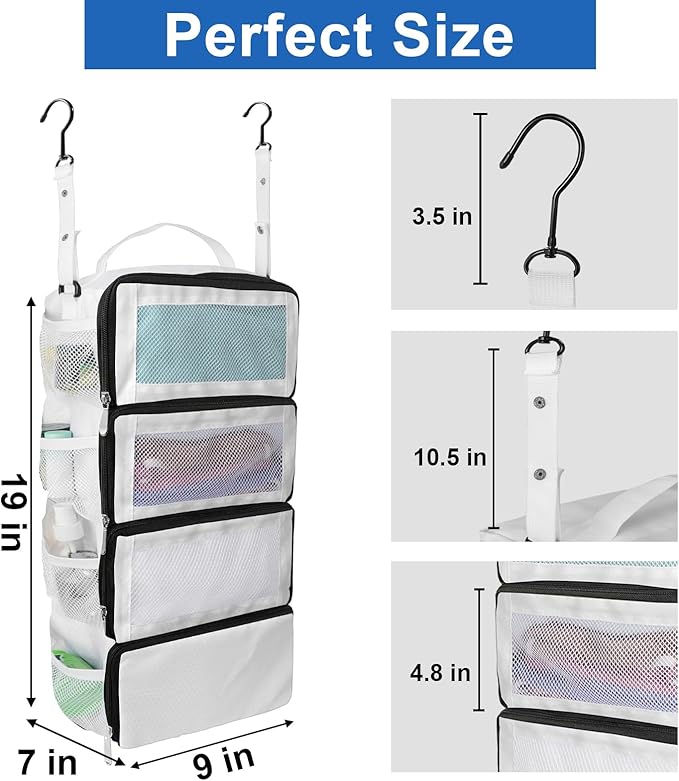 Suitcase Organizer, Travel Luggage Organizer Portable Hanging Travel Shelves - Image 4