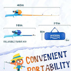 Kids Fishing Pole, Telescopic Fishing Rod, Toddler Collapsible Fishing Rod and - Image 2