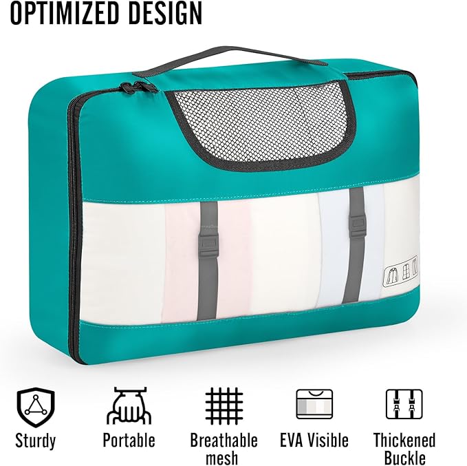 Veken 10 Set Packing Cubes for Kids & Toddler, Airplane Travel Essentials - Image 4