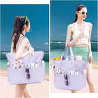 LEDAOU Beach Bag Waterproof Sandproof Women Tote Bag Pool Bag - Image 6