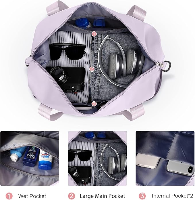 Travel Duffel Bag, Sports Tote Gym Bag, Shoulder Weekender Overnight Bag - Image 7