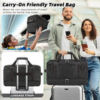ZOMFELT Travel Duffle Bag for Men, Waterproof Canvas Overnight Duffel Bag - Image 4