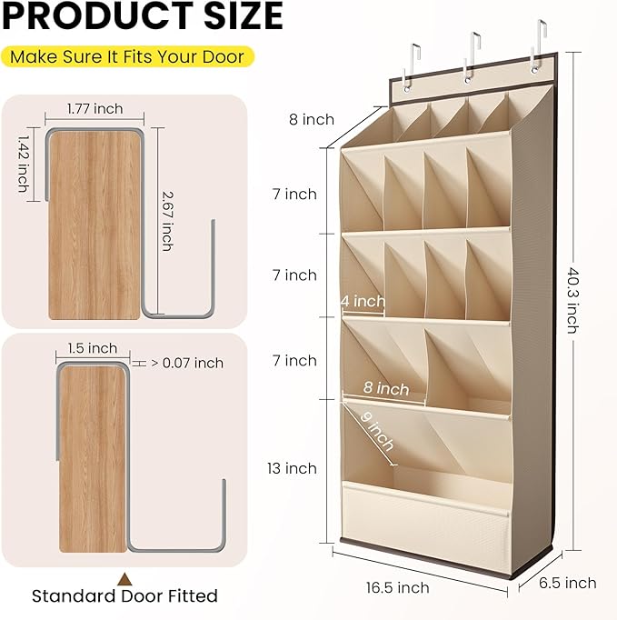 Over the Door Shoe Organizer for Closet, Shoes Rack for Closet - Image 5