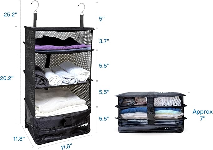 Grand Fusion Stow-N-Go Travel Luggage Organizer – Portable Hanging Travel - Image 2