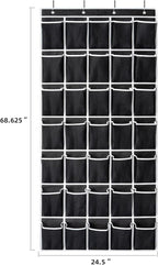 35 Pockets Over the Door Shoe Organizer, Hanging Shoe Organizer - Image 2