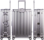 TRAVELKING All Aluminum Luggage Carry On Spinner Hard Shell Suitcase - Image 8