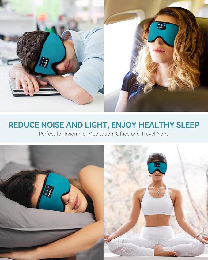 MUSICOZY Sleep Headphones 3D Bluetooth 5.4 Headband Sleep Mask, Wireless - Image 7