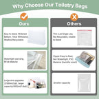 8 Pack Clear Toiletry bags, TSA Approved Quart Size Zipper Bags, PEVA Material - Image 6