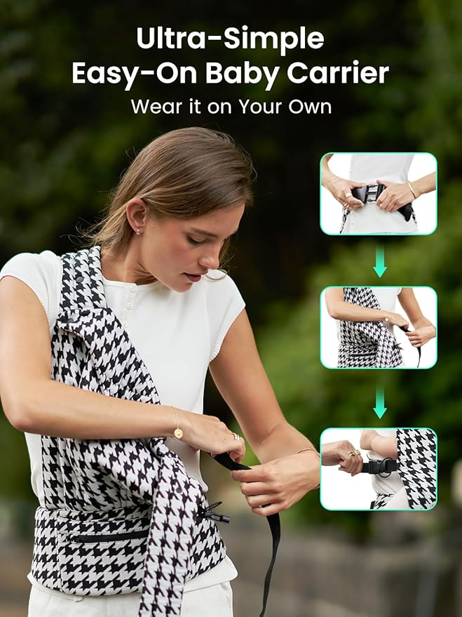 GROWNSY Baby Carrier Newborns to Toddlers, Ergonomic Baby Toddler Carrier Wraps - Image 8