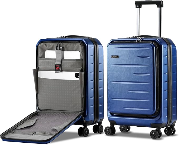 Carry On Luggage 22×14×9 Airline Approved, 20 Inch Lightweight ABS+PC Hard by CENSIEN