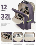 LOVEVOOK Laptop Backpack for Women, Large Capacity Travel Computer Work Bag - Image 2