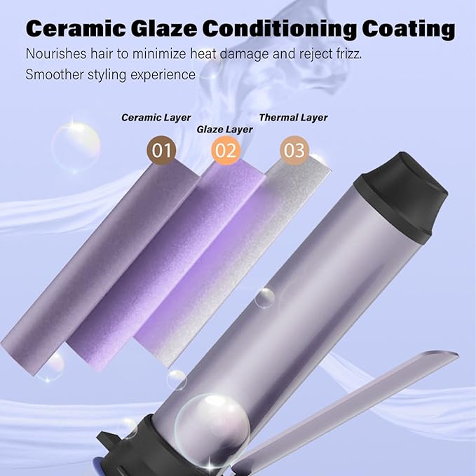 Curling Iron, Rechargeable Wireless Mini Travel Size Curling Wand with 3 Temperature Settings, Styling Tools & Appliances for Short Hair Styling