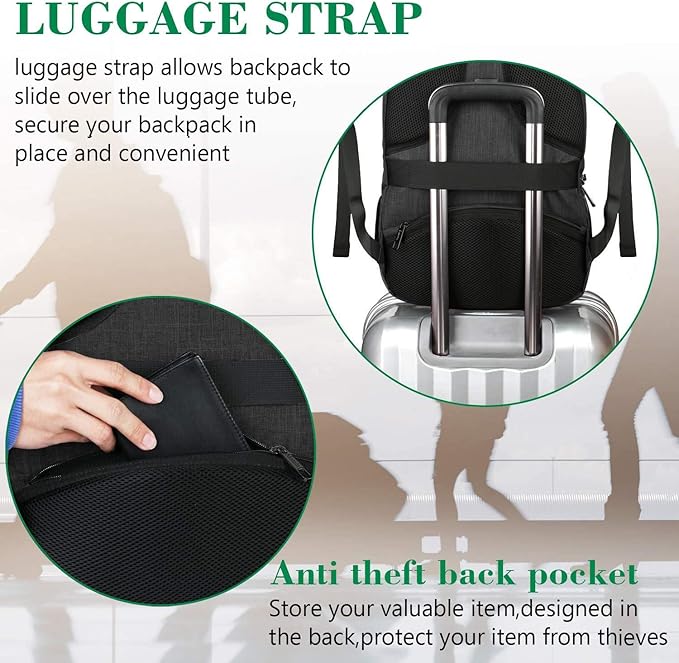 MATEIN Business Laptop Backpack, 15.6 Inch Travel Laptop Bag Rucksack - Image 3