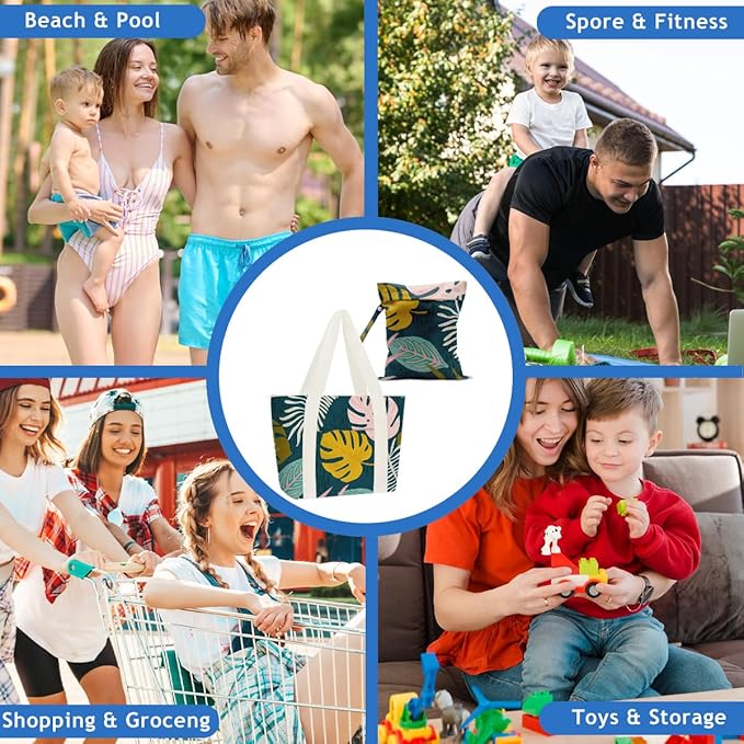 Beach Bags Wet Bag for Swimsuit Tote Bag for Friends Travel Gifts, Aloha Bags - Image 6