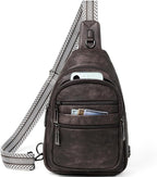 Sling Bag for Women Crossbody Fanny Pack Sling Purse Backpack Vegan Leather by Leresas