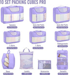 Veken 10 Set Packing Cubes for Travel Essential, Suitcase Organizer Bags in 4 - Image 2