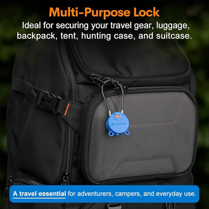 Forge TSA Approved Luggage Locks Ultra-Secure Dimple Key Travel Cable Locks - Image 5