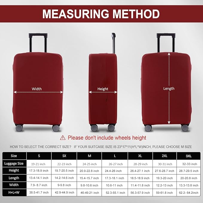 Travel Luggage Cover Suitcase Protector Scratch-Resistant Fit 19-31 Inch - Image 6