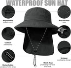 Water-Resistant Sun UPF 50+ Bucket Hat Protection Packable Brimmed Boonie - Image 5