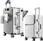 2-Piece Hardshell Zipperless Luggage Set, 20/26" Aluminum Frame Hardshell by cycyCarry