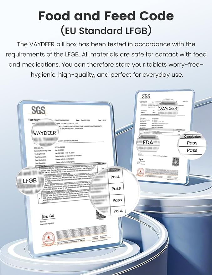 Vaydeer 7 Day Weekly Pill Organizer, Metal Travel Pill Case, Large Capacity - Image 6