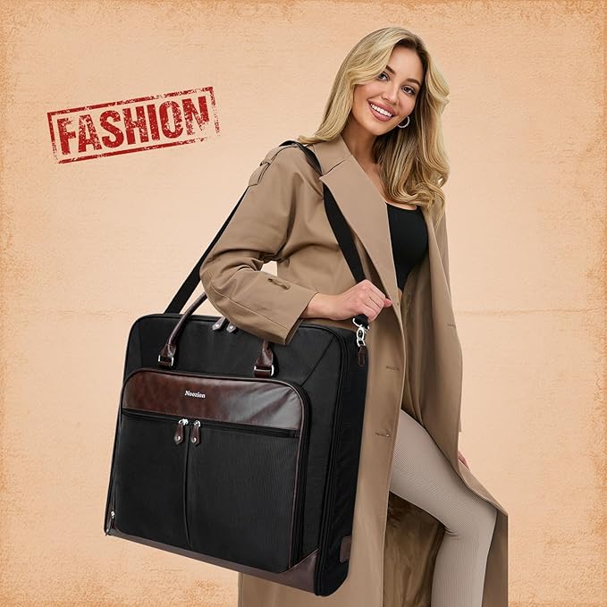 Garment Bag Travel Large Leather Carry On Suit Bag - Image 4