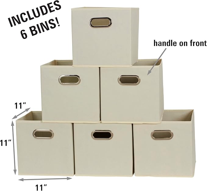 Household Essentials 82-1 Foldable Fabric Storage Bins |Cubby Cubes - Image 3