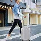 AnyZip Luggage PC+ABS Aluminum Frame Zipperless Checked Luggage Hard Shell - Image 8