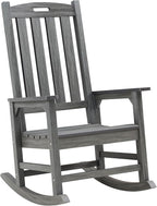 Psilvam Outdoor Rocking Chair, Poly Lumber Oversized Rocking Chair by PsilvamGardenFurniture