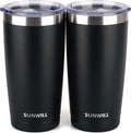 SUNWILL Travel Coffee Mug with Lid, 20 oz Tumbler Set of 2, Insulated Stainless by SUNWILL