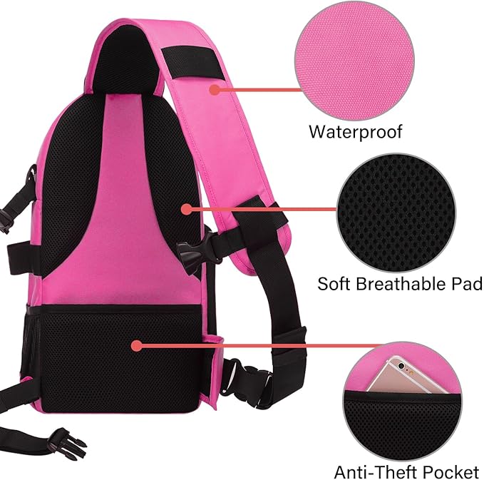 MOSISO Camera Sling Bag, DSLR/SLR/Mirrorless Camera Backpack Case Shockproof - Image 4