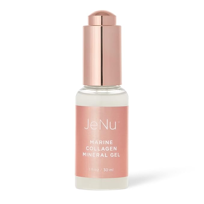 Trophy Skin JeNu Marine Collagen Mineral Gel - Skin Care Gel Serum with Hydrolyzed Collagen and Hyaluronic Acid - Skin Care for Elasticity and Help with Wrinkles - 1 fl oz