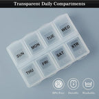 Serfeymi Weekly Pill Organizer 3 Pack Medicine Organizer Travel Pill Box 7 Day - Image 4