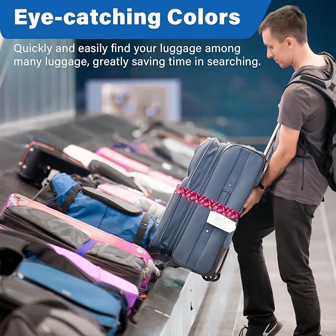 2 Pack Luggage Straps for Suitcases, Adjustable Travel Belt - Image 5