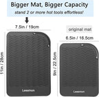 Large Heat Resistant Mat for Curling Irons, Hair Straightener, Flat Irons and Hair Styling Tools 11" x 7.5", Black