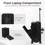24 Inch Check-In Luggage Aluminum Frame Zipperless Luggage, Hard Shell Suitcase - Image 2