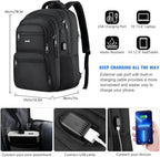 Paude Laptop Backpack, School Backpack Large Bookbag - Image 3