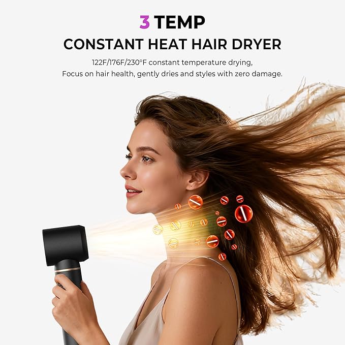 UKliss 5 in 1 Hair Styler & Blow Dryer Brush, Upgraded Detachable Hair Dryer Brush with Negative Ion, Air Curling Wrap for Drying, Curling, Straightening & Volumizing, Styling Tools for All Hair Types