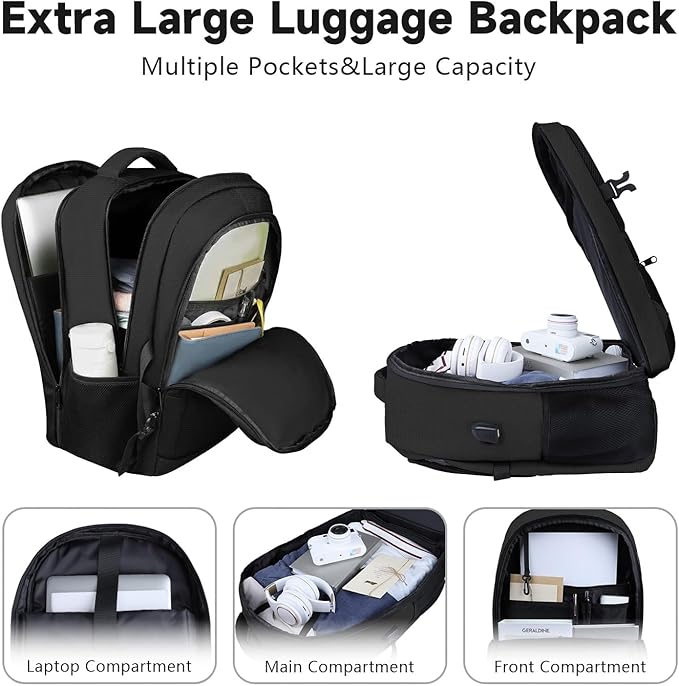 Travel Backpack, Large Carry on Backpack, 17 Inch Laptop Bag, Big Sturdy - Image 4