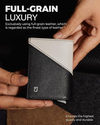 Jenoss Smart Wallet For Men: Full Grain Leather, Handcrafted, Slide Metal Pop - Image 2