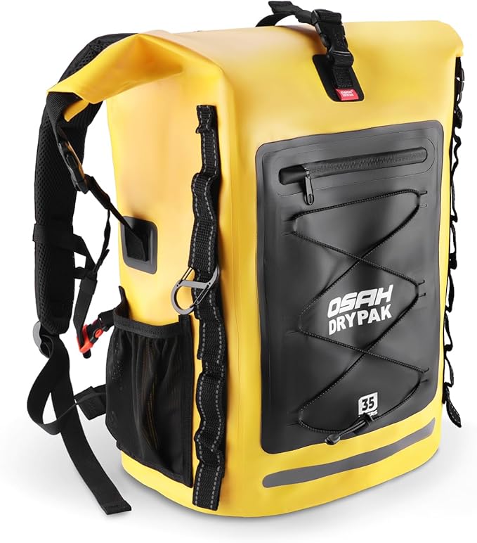 Waterproof Backpack Dry Bag 35L/55L/85L– Heavy Duty Roll-Top Hiking Backpack by OSAHDRYPAK