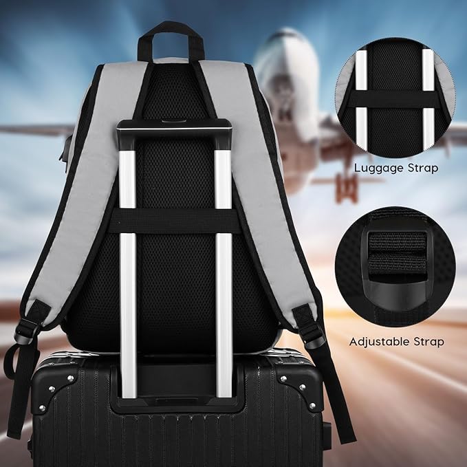 Unisex School Backpack, Classic Bookbag Adults and Teens Schoolbag - Image 5
