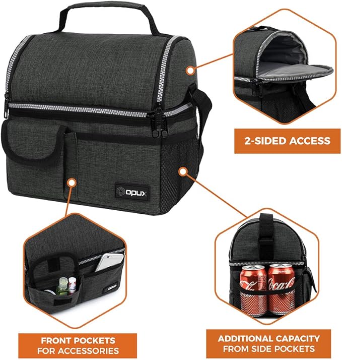 OPUX Lunch Box for Men, Adult Lunch Box Cooler, Insulated Lunch Bag Women - Image 6