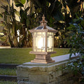 LED Solar Post Light Outdoor, Aluminum Fence Post Cap Lamp Remote Control by PTOUG
