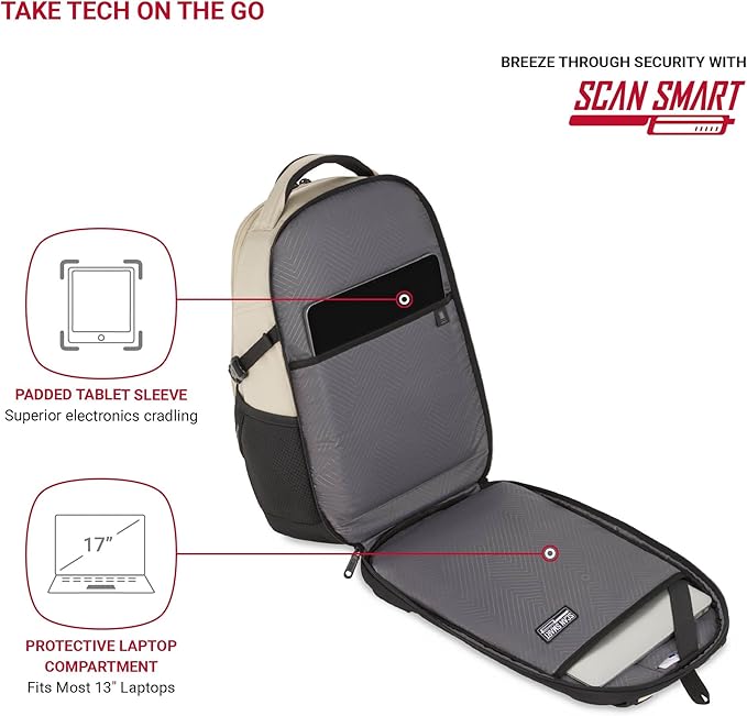 SwissGear Mini 1900 Scansmart Slim Version Laptop Backpack - Image 2