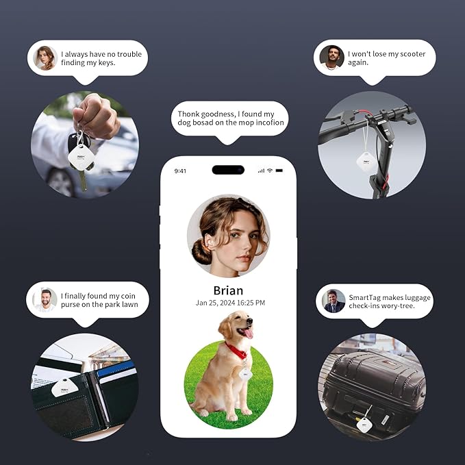 Air Tracker Tag 4 Pack Bluetooth Luggage Tracker tag Locator Works - Image 6