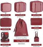 BAGAIL 8 Set Packing Cubes Luggage Packing Organizers - Image 2