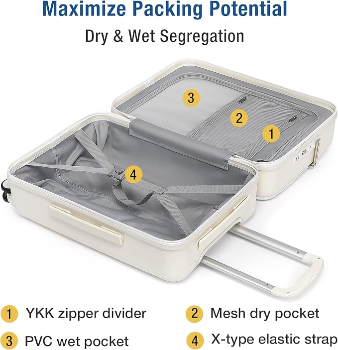 KYME Hardside Carry On Luggage - Image 7