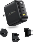 LULULOOK 100W USB C Charger, 4-Port GaN Fast Charging Block, PD Type-C Wall by LULULOOK